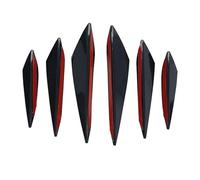 Universel 6 Pièces/Ensemble Pare Chocs Avant Lèvre Décoration Diffuseur Séparateur Ailerons Corps Spoiler Canards Valence Accessoires Décoration(Black 6pcs)