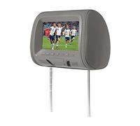 Universel 7 Pouces Appui-Tête De Voiture MP4 Oreiller Moniteur Lecteur Multimédia avec Adaptateur Prise Briquet USB SD MP5 FM Haut-Parleurs SH7038-P5 Moniteur pour sièges arrière(707-Gray)