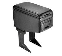 Universel Accoudoir central universel avec rangement en simili cuir, noir, 42007