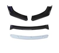 Universel Aileron De Pare-Chocs Avant Kit Carrosserie Spoiler Séparateur Rouge Brillant Lèvres Inférieures Diffuseur Pelle Voiture(Blanc de Carbone)