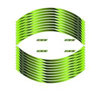 Universel Autocollants Réfléchissants Imperméables Jantes Moto 17 Pouces Moyeu Roue Avant Arrière pour NINJA300 pour EX300(Style 6)