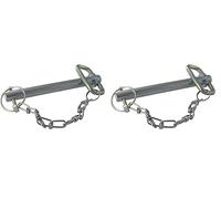 Universel - Axe Attelage Adaptable - Axe Goupille pour Attelage Tracteur/Tracteur Tondeuse/Charrue/Remorque - Longueur 100 mm / Ø19 mm (Lot de 2)