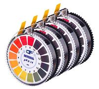 Universel Bandes de Papier pH Bandes de pH Rouleau, pH Mesure Gamme Complète 0-14, 16.4 ft/Rouleau (4)
