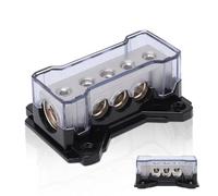 Universel Bloc de Distribution d'alimentation Audio de Voiture, 0GAx2, 4GAx6 Alliage de Zinc Chromé Distributeur Masse D'ampli pour Amplificateur de Répartiteur Audio Voiture Automatique
