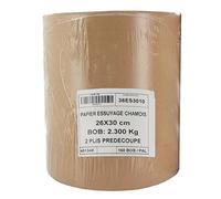 UNIVERSEL - Bobine Essuie Mains - Rouleau Papier Absorbant Prédécoupé - 2 Plis - En Ouate Chamois - 26 x 30cm