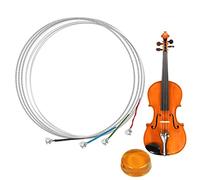 Universel de Cordes De Violon, Jeu de Corde pour Violon (E-A-D-G), Noyau en Acier Cordes Violon, Remplacement Universelles pour Instruments de Violons 4/4 et 3/4, avec 1 Pcs Colophane Naturelle