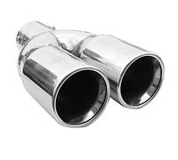 Universel Embout D'echappement Double Tuyau Sport Silencieux En Acier Inoxydable Chrome