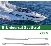 Universel en acier inoxydable entretoises de soutien à l'élévation Fixation métallique d'extrémité Ressort à gaz Clapet de rangement Couvercle de boîte à outils 15 pouces/380 mm 80 livres/355N/35,5 kg