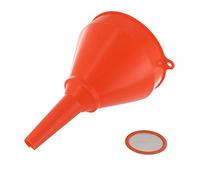 UNIVERSEL - Entonnoir En Plastique - Avec Filtre Amovible - Pour Bricolage Ou Mécanique - 145 mm - Rouge