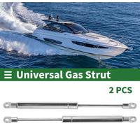 Universel entretoises de soutien à l'élévation en acier inoxydable Fixation d'extrémité en métal Ressort à gaz Clapet de rangement Couvercle de boîte à outils 10 pouces/254mm 10lb/45N/4,5kg 2 pièces
