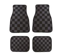 Universel Jdm Racing Cluture Rouge À Carreaux Tapis De Sol De Voiture Accessoires Tapis Classique Sol Coussinet De Pied 4 Pièces Tapis - Type Grey