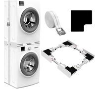 Universel Kit de Superposition NIUXX pour 46-66cm Lave-linge et Sèche-linge, Kit D’empilage pour Machine à Laver