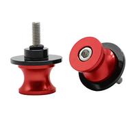 Universel Moto CNC Aluminium M6*1,5 Diabolos Vis du Bras Oscillant pour YZF R1 R3 R6 R25 R125 R1000 R6S MT-01 MT-03 MT-09 MT-10 RSV4 RSV4 R (Rouge)