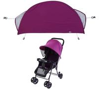 Universel Pare-Soleil pour Poussette Bébé Couverture Auvent de Poussette Protection Solaire Pliable Housse de Soleil Landau Imperméable Coupe-vent Ombrelle Capote de Poussette UPF50+ Anti-UV