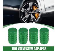 Universel Pneu Soupape Tige Capuchons, 17mm, Aluminium Alliage, Vert, 4pcs
