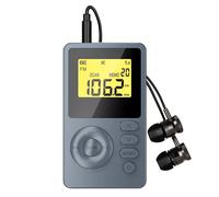 Universel Portable Radio Mini Pocket Radio Récepteur Portable Radios AM FM Rechargeble Sommeil Temps Écouteur Pour Walkman Aller Randonnée - Type Gray