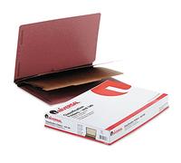 Universel Pressboard End Tab Classification Folders, Juridiques, Six-section, Rouge, 10/Box (10316)