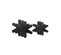 CUISINOX - Set de 6 feutrines universelles (3 x 28 cm, 3 x 36 cm) en Polyester - Protection Anti-Rayures pour poêles, casseroles, woks et Plats - Noir