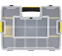 universel STANLEY 1-94-745 Mallette de rangement (L x l x H) 43 x 33 x 9 cm Nombre de compartiments: 17 Contenu 1 pc(s)