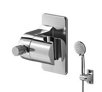 Universel Support Pommeau de Douche Sans Percage, 360° Réglable Support Douchette Mural Avec Tampon Adhésif Extra Puissant