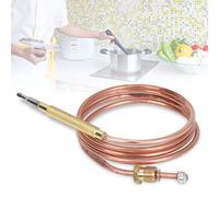 Universel Thermocouples Cuisinière, Thermocouple Très Sensible De 900mm Longueur, Thermocouple Chauffage à Filetage Kit pour Cuisinière à Induction