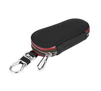 universel voiture Auto PU cuir fermeture éclair porte-clés étui de rangement housse de sac de rangement noir étui clé pour voiture camion Auto télécommande Smart Key Fob(Noir)