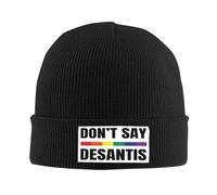 Universelle Beanie pour Homme Ne Dites Pas Que Desantis Rainbow est Gay Bonnet Chapeau Tricot Extensible Knit Beanie pour Femme Ski Sports