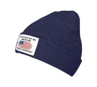 Universelle Bonnet Tricoté Je préférerais être américain plutôt Que démocrate Bonnets en Tricot Slouch Beanie Hiver pour Adultes Cyclisme Ski