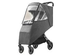 Universelle Habillage Pluie pour Poussette Bébé Housse de Pluie Poussette Canne en Lin Imperméable Habit de Pluie Landau Coupe-vent Anti-froid Bâche Pluie Anti-poussière avec Sac de Rangement,Gris
