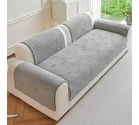 Universelle Housse Canapé avec Accoudoirs, Housse Canape Jacquard épais et avec Base antidérapante, Protection canapé Chien, Chat(Grey,90x180cm)
