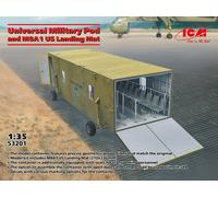 Universelle Military Pod And M8a1 US D'Atterrissage Mat 1:3 5 Plastique Model