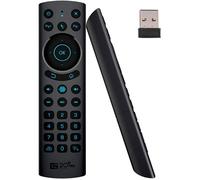 Universelle Télécommande de Voix Bluetooth Améliorée, Télécommande Air Mouse Bluetooth pour Android TV Box, 2.4G USB 5.0 Eclairée