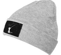 Universelle Tricoté Bonnet,Clipart De Pêche À La Mouche,Bonnet Hiver Chaud Tricot,Anti-Transpiration Chapeau Tricoté pour Femme,Ski,Sports