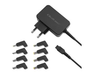 Universelles Laptop-Netzteil Qoltec 45W | Automatisch | MultiPlug | 8 Steckdosen