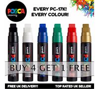 Université Posca Marqueur Peinture Stylo PC-17K XXL Ciseau Pointe - 10 Couleur