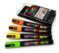 Université Posca PC-5M Art Marqueur Peinture Stylo Agrumes Tons Set 4 IN Plastic