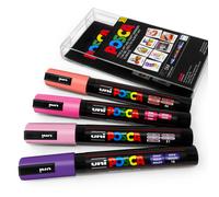 Université Posca PC-5M Art Marqueur Peinture Stylo Floraison Tons Set 4 IN