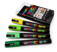 Université Posca PC-5M Art Marqueur Peinture Stylo Meadow Tons Set 4 IN Plastic