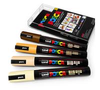 Université Posca PC-5M Art Marqueur Peinture Stylos -chaud Neutre - Set De 4 IN
