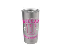 Université Wiccan Hex The Patriarchy Vintage Witch Varsity Gobelet isotherme en acier inoxydable double paroi