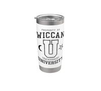 Université Wiccan Hex The Patriarchy Vintage Witch Varsity Gobelet isotherme en acier inoxydable double paroi
