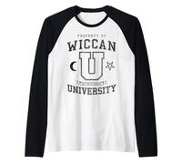 Université Wiccan Hex The Patriarchy Vintage Witch Varsity Manche Raglan