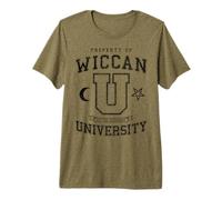 Université Wiccan Hex The Patriarchy Vintage Witch Varsity T-Shirt Haut de Gamme