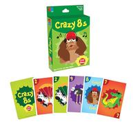 University Games Crazy 8s Jeu de cartes - Taille Jumbo - Cartes d'animaux colorées pour enfants à partir de 4 ans, jeu familial et éducatif amusant