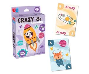 University Games Crazy 8s Jeu de cartes - Taille Jumbo - Cartes d'animaux colorées pour enfants à partir de 4 ans, jeu familial et éducatif amusant