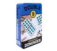 University Games Front Porch Classics Double 9 Dominos dans Une boîte métallique Multicolore