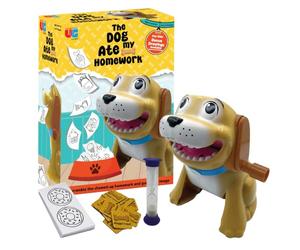 University Games, The Dog Ate My Homework : jeu de devinettes facile et rapide avec un chien coquin mangeant ses devoirs, à partir de 5 ans