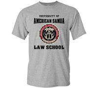 University of American Samoa Law School Samoan Students DT Adult T-Shirt Tee Grey Manches Courtes(XX-Large)