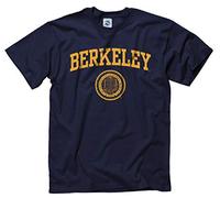 University of California Berkeley Arch & Seal T-shirt pour homme Bleu marine - Bleu - Medium