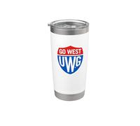 University of West Georgia UWG Wolves Go West Shield Logo Gobelet isotherme en acier inoxydable double paroi